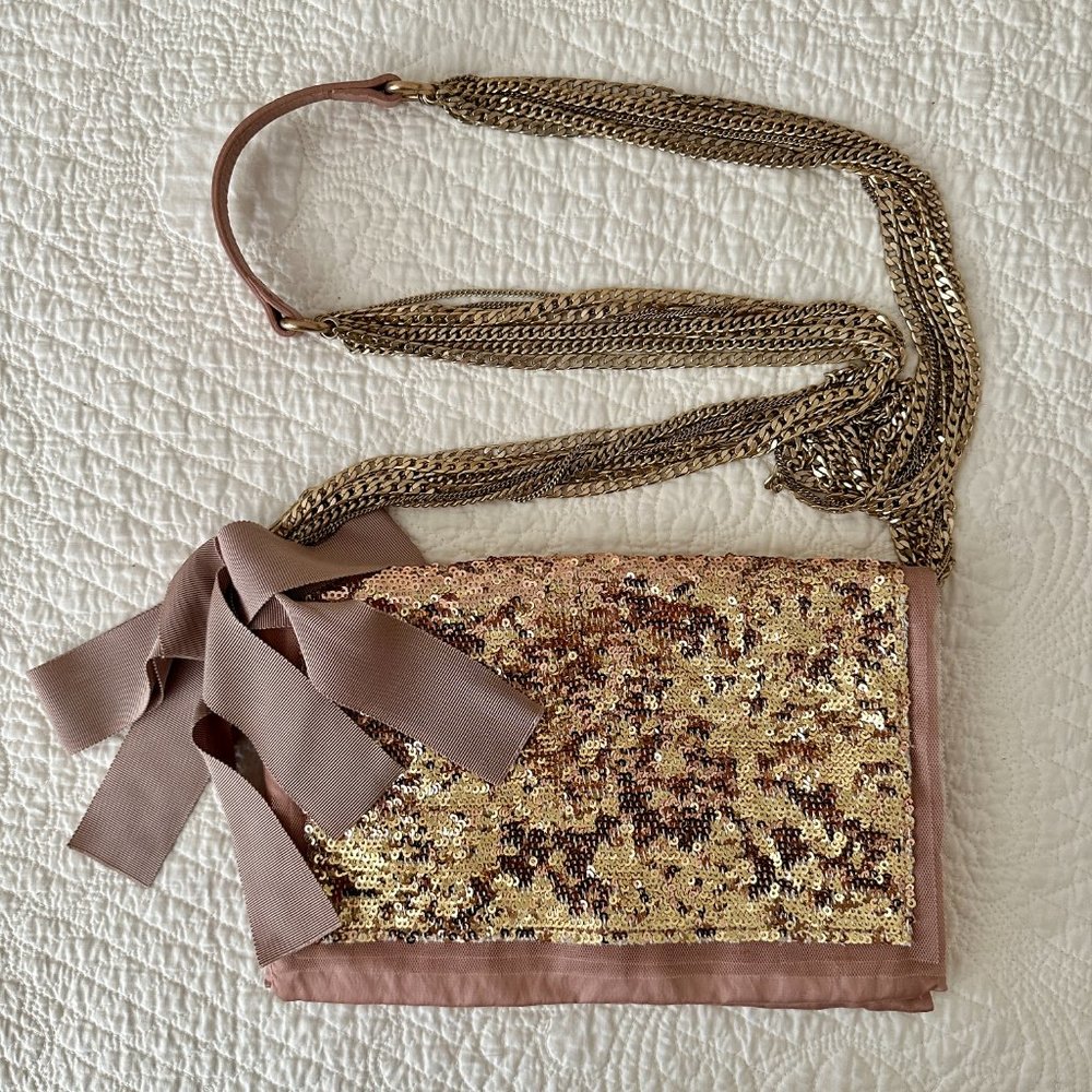 NWT J.Crew Collection Sequin Galaxy Bag Purse